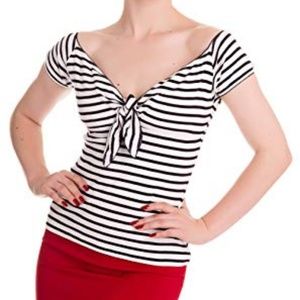 Hell Bunny Dolly Sailor Top Great Condition XXS